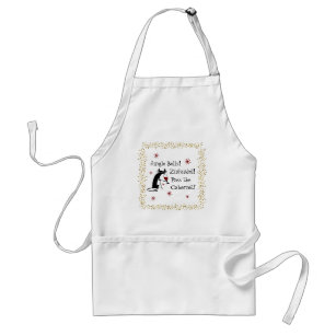 Jingle Bells Funny Christmas Wine Quote Adult Apron