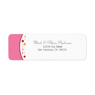 Jingle Bells Holiday Return Address Label (pink)