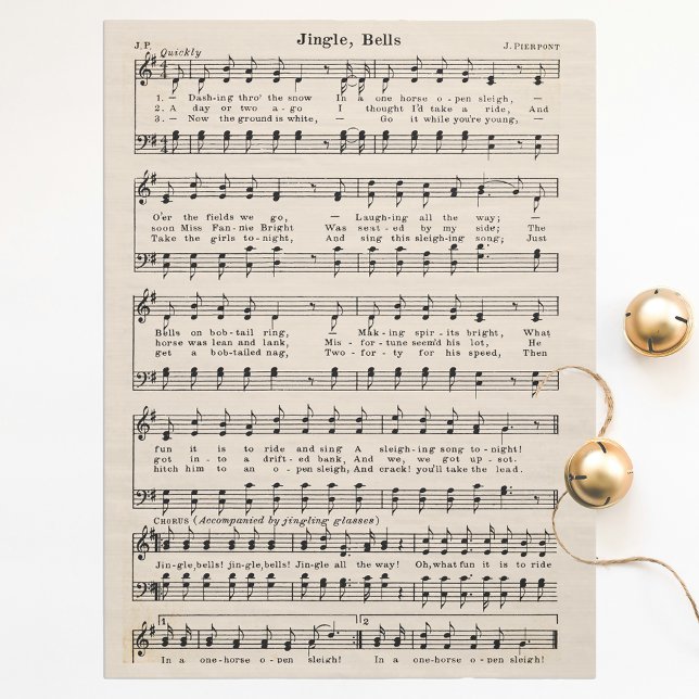 Jingle Bells Holiday Tissue and Decoupage Paper (Creator Uploaded)