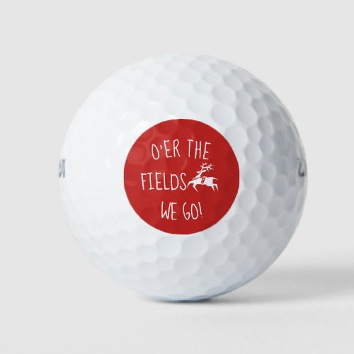 Jingle Bells Lyrics Cute Reindeer Emoji Icon Golf Balls