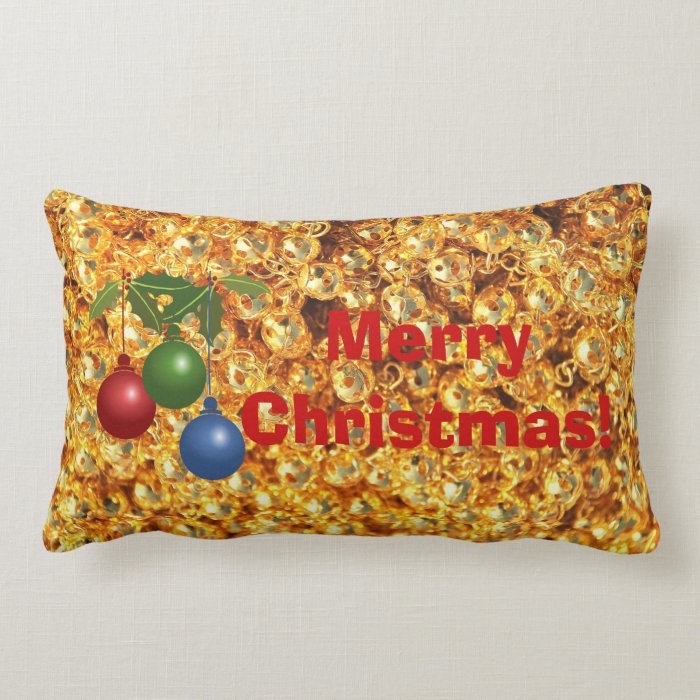 Jingle Bells Merry Christmas Ornaments Pillow