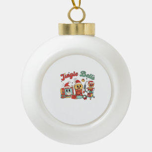 Jingle Bells Nurse, Christmas Nurse, Funny Christm Ceramic Ball Christmas Ornament