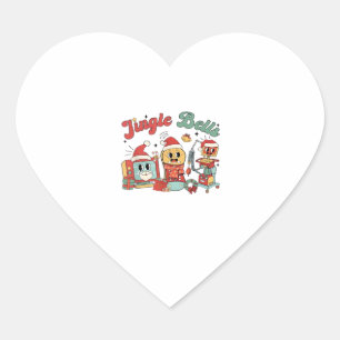 Jingle Bells Nurse, Christmas Nurse, Funny Christm Heart Sticker
