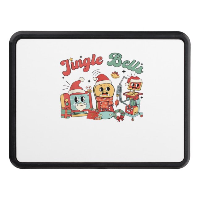 Jingle Bells Nurse, Christmas Nurse, Funny Christm Hitch Cover (Front)