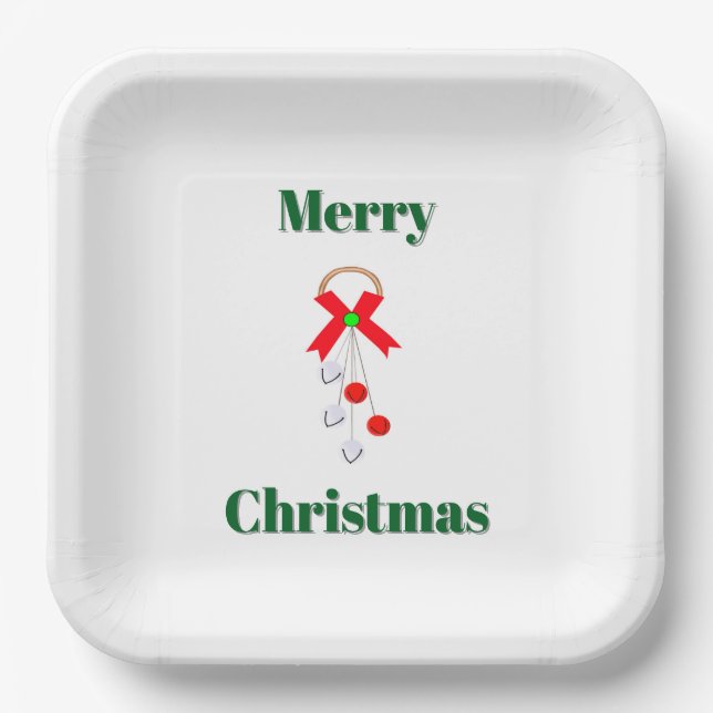 Jingle Bells Paper Plate (Front)