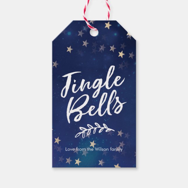 Jingle Bells Personalized Christmas gift tags (Front)