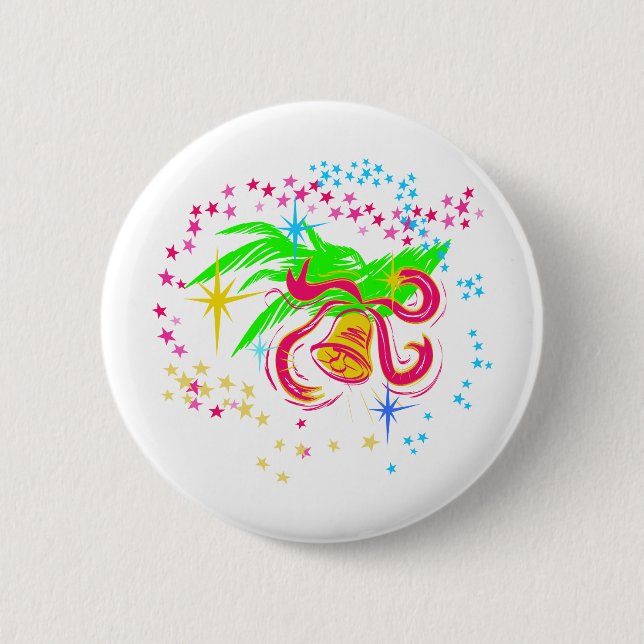 Jingle Bells Pinback Button (Front)