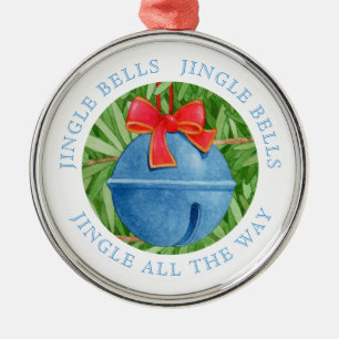 JINGLE BELLS Premium Round Ornament + Text