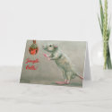 Jingle Bells Rat with bell Christmas Card