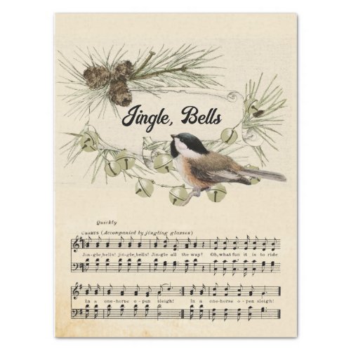 Jingle Bells Sheet Music Christmas Carol Chickadee