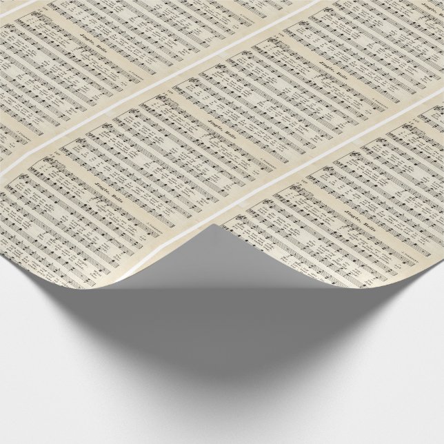 Jingle Bells Sheet Music Wrapping Paper (Corner)