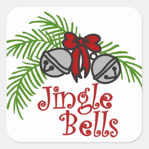 Jingle Bells Square Sticker