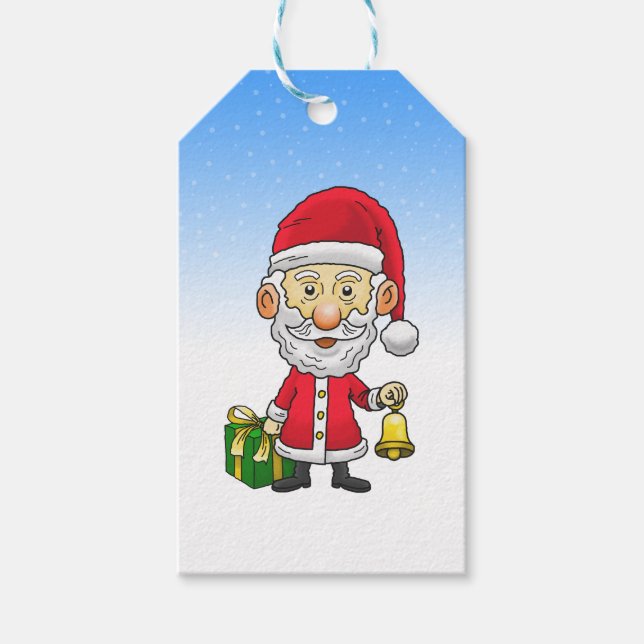 Jingle Bells with Santa Gift Tags (Front)