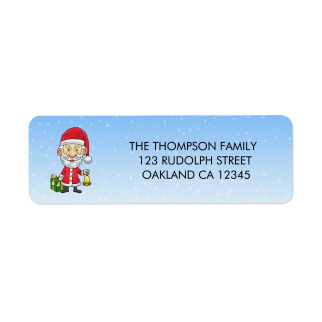 Jingle Bells with Santa Label (Front)