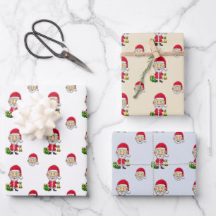 Jingle Bells with Santa Wrapping Paper Sheets