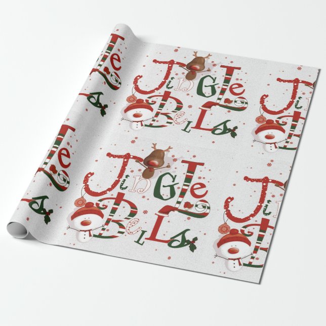 jingle bells wrapping paper (Unrolled)