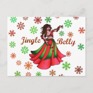 Jingle Belly  Holiday Postcard