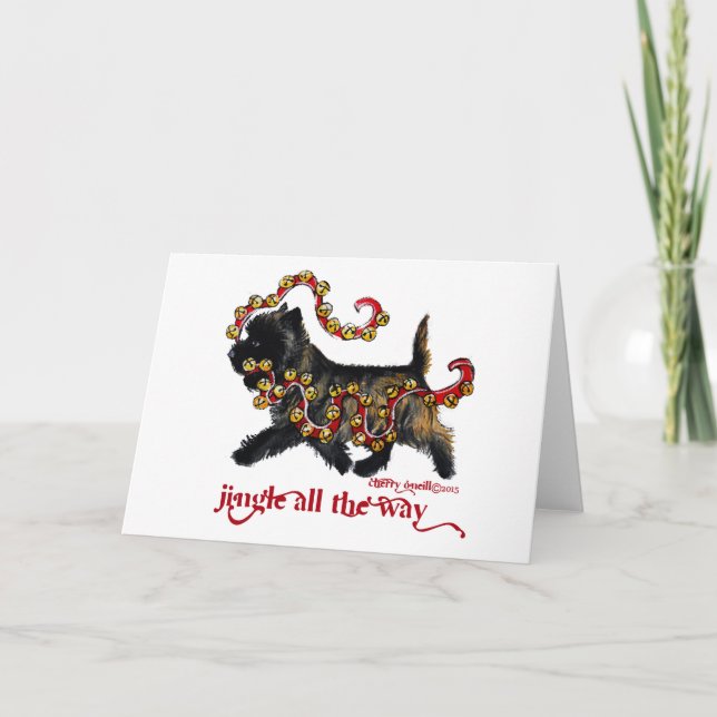 Jingle Cairn Christmas Holiday Card (Front)