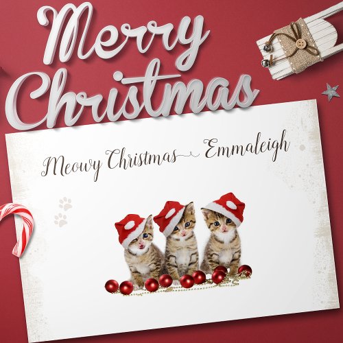 Jingle Cats Meowy Christmas Personalized Tissue Paper