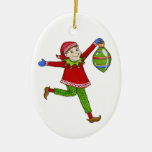 Jingle Elves "Skippy" Ceramic Ornament
