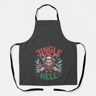 Jingle Hell Christmas Krampus Evil Xmas  Apron