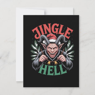 Jingle Hell Christmas Krampus Evil Xmas Thank You Card
