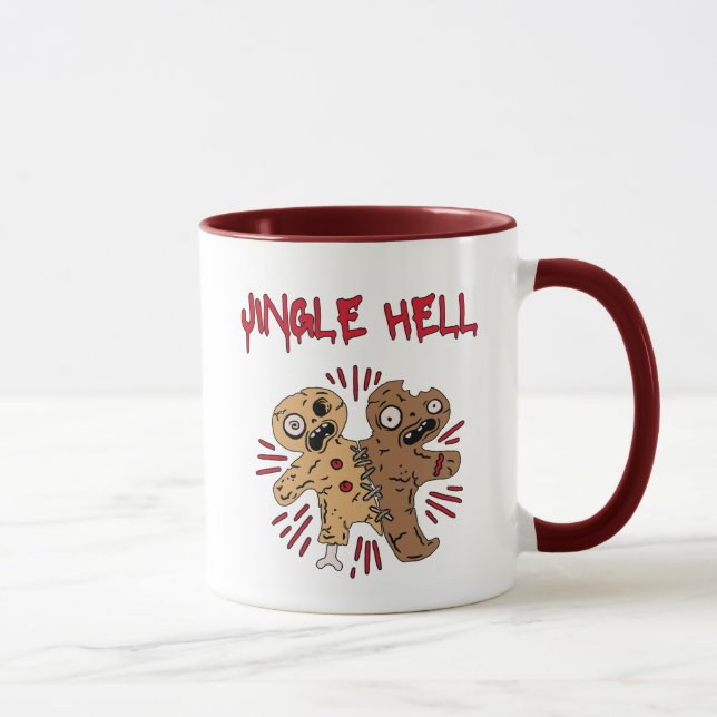 Jingle hell scary Christmas funny   Mug (Right)