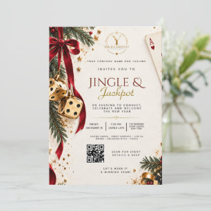 Jingle & Jackpot Corporate Casino with Logo and QR Invitation