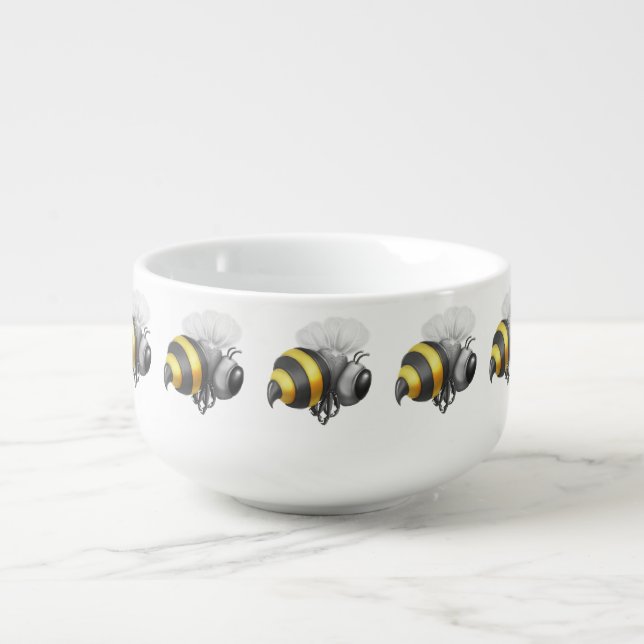 Jingle Jingle Little Gnome Bumble Bee Soup Bowl (Front)