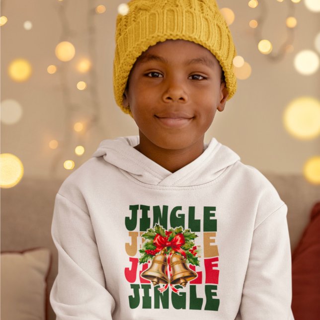 Jingle Jingle Vintage Gold Bells & Holly Hoodie (Creator Uploaded)