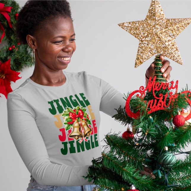 Jingle Jingle Vintage Gold Bells & Holly T-Shirt (Creator Uploaded)