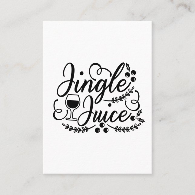 Jingle Juice Funny Christmas Beer Drinking Business Card (Front)