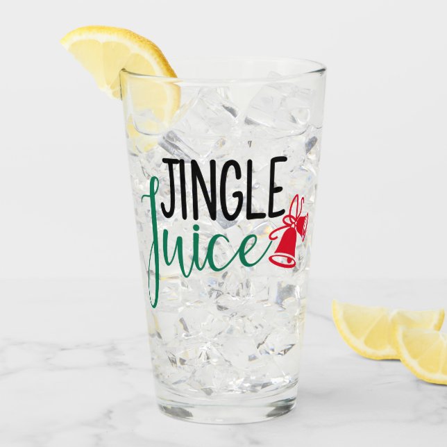 Jingle Juice | Funny Christmas Drinking Humor Glass (Front Ice)