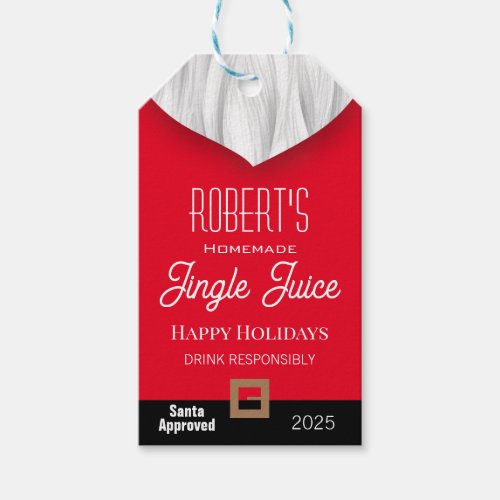 Jingle Juice Personalized  Gift Tags