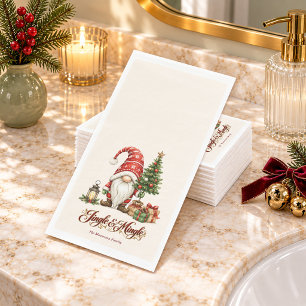Jingle & Mingle Christmas Gnome Paper Guest Towels