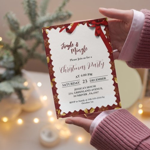 Jingle  mingle christmas party Holiday party Invitation