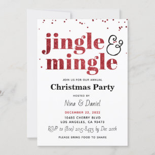 Jingle & Mingle Christmas Party Invitation