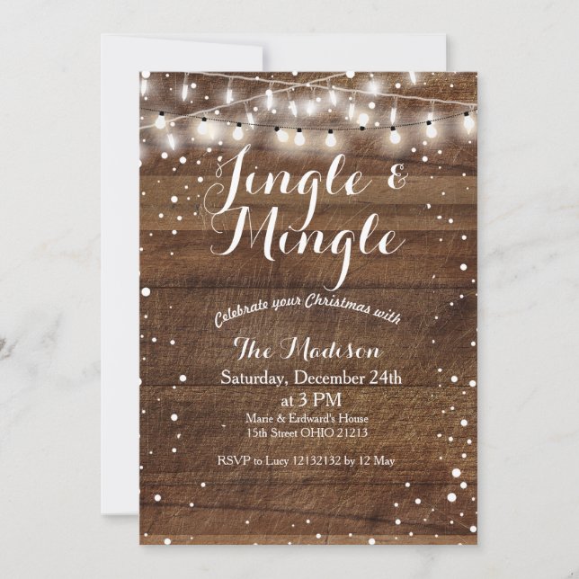 Jingle & Mingle Christmas Party Invitation (Front)