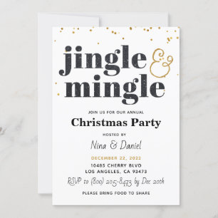 Jingle & Mingle Christmas Party Invitation