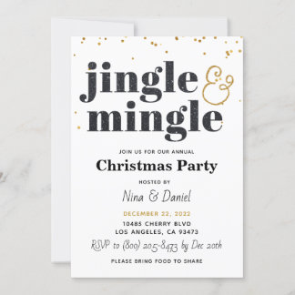 Jingle & Mingle Christmas Party Invitation