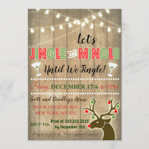 Jingle & Mingle Christmas Party Invitation