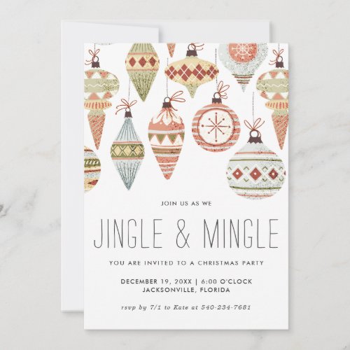 Jingle  Mingle Christmas Party Invitation