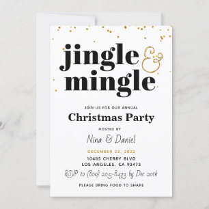 Jingle & Mingle Christmas Party Invitation