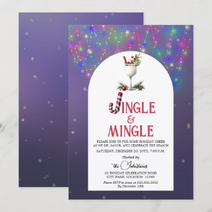 Jingle & Mingle Cocktail Holiday Party Invitation