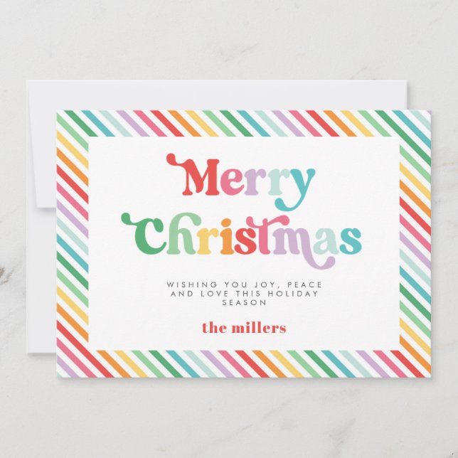 Jingle & Mingle Festive Colorful Christmas Holiday Card (Front)