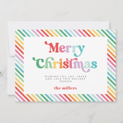 Jingle  Mingle Festive Colorful Christmas Holiday Card