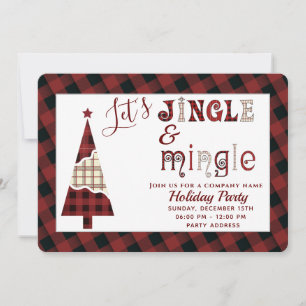 Jingle & mingle holiday party corporate invitation