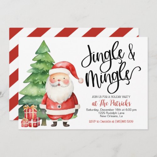 Jingle  Mingle Holiday Party Invitation