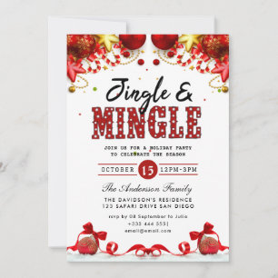 Jingle & Mingle Holiday Party Invitation