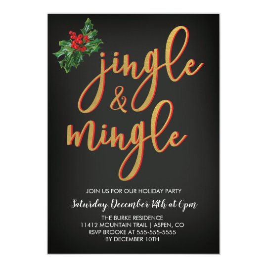 Jingle &amp; Mingle Holiday Party Invitation | Zazzle.com